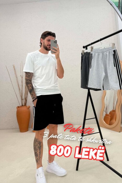 PAKETE 3 PALE TUTA TE SHKURTRA PER MESHKUJ - KLAUDIO FASHION
