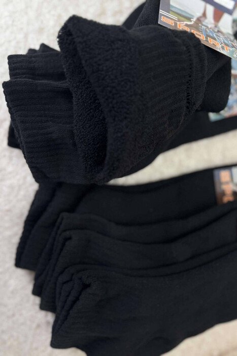 PAKETË ME 6 PALË ÇORAPE TË NGROHTA PËR MESHKUJ NË NGJYRË TË ZEZË - 3