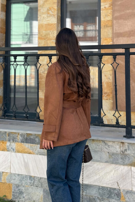 PALLTO NJE NGJYRESHE KAMOSH PER FEMRA NE NGJYRE KAFE TE ERRET - 3