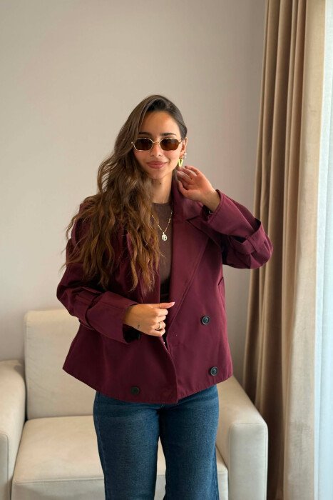 PALLTO PER FEMRA NE NGJYRE VISHNJE - KLAUDIO FASHION