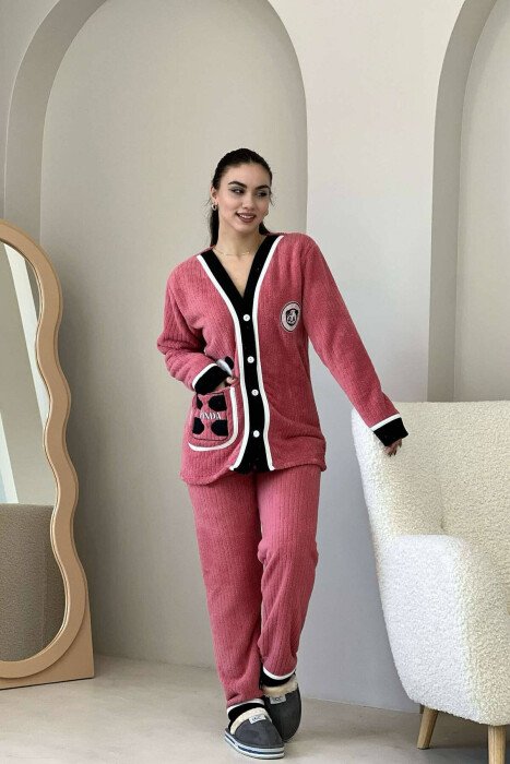 PANDA LOGO WOMEN PYJAMAS POWDER/PUDER - KLAUDIO FASHION