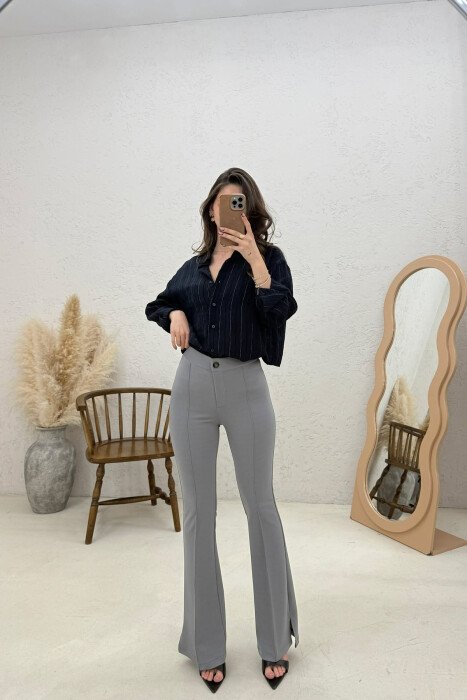 PANTALLONA NJE NGJYRESHE PER FEMRA NE NGJYRE GRI - KLAUDIO FASHION