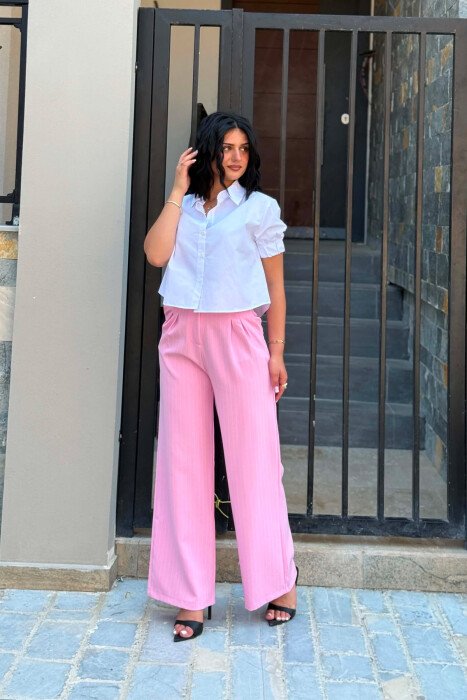  PANTALLONA ME VIJA PER FEMRA NE NGJYRE ROZE - 4