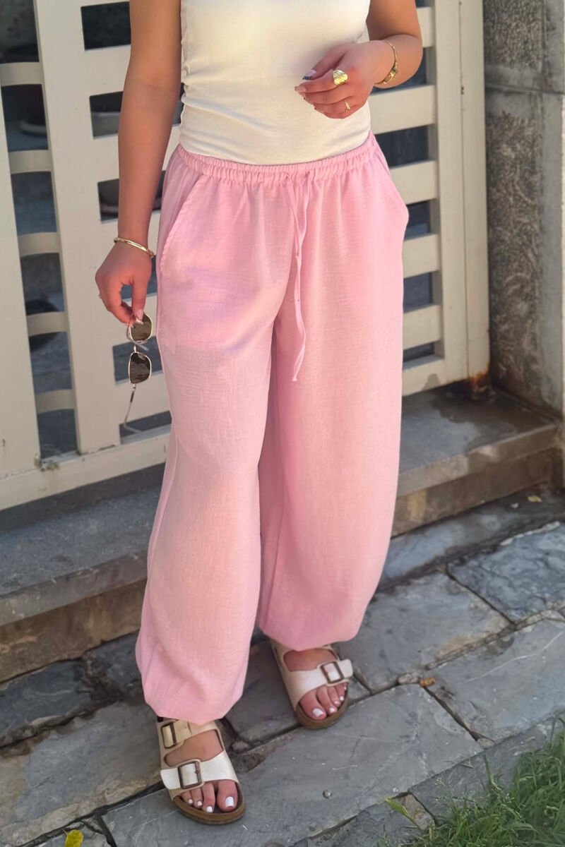 PANTALLONA NJE NGJYRSHE PER FEMRA NE NGJYRE ROZE - 2