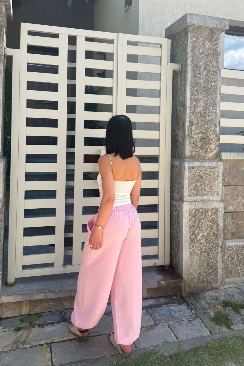 PANTALLONA NJE NGJYRSHE PER FEMRA NE NGJYRE ROZE - 3