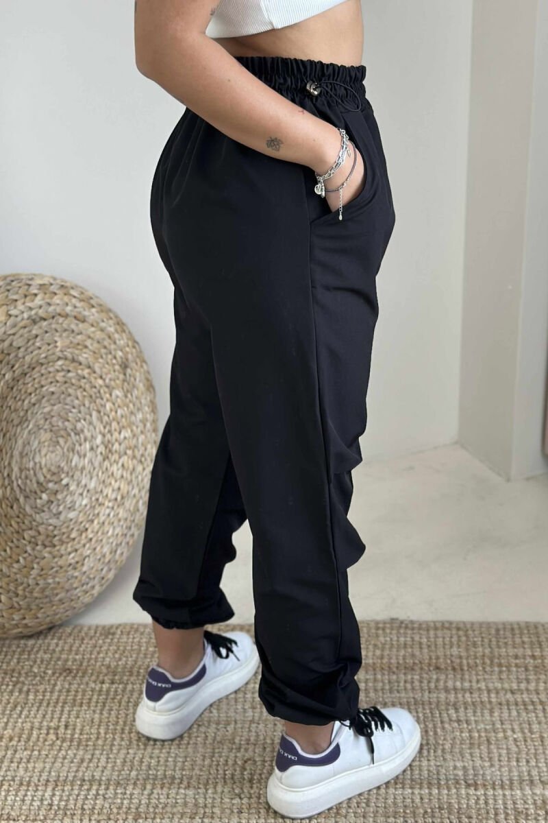 PARACHUTE ONE COLOR WOMEN TROUSERS BLACK/ E ZEZE - 5
