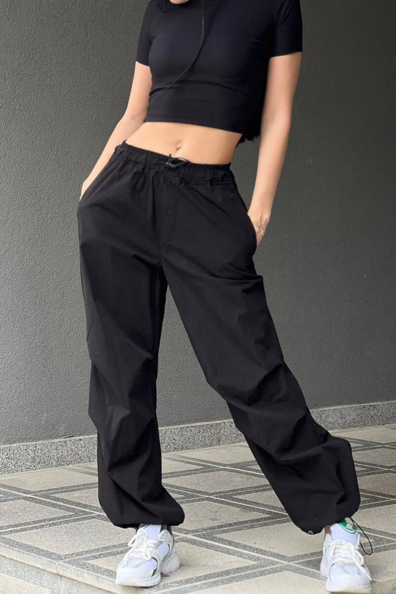 PARACHUTE PANTS WOMAN BLACK/ E ZEZE - 1