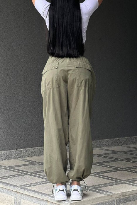 PARACHUTE PANTS WOMAN GREEN/JESHILE - 2