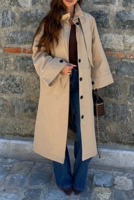 PARDESY NJE NGJYRESHE ME DY XHEPA PARA PER FEMRA NE NGJYRE BEZHE - 5