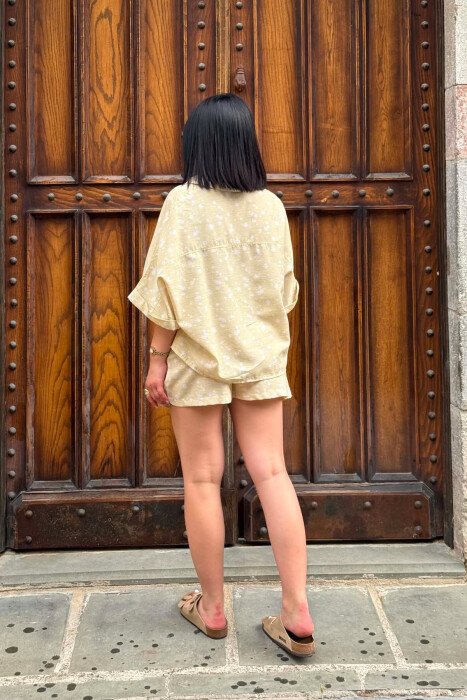 PATTERN SHIRT + SHORTS WOMAN SET YELLOW/E VERDHE - 3