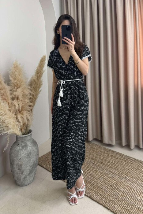 PATTERN WOMAN JUMPSUIT BLACK/ E ZEZE - 2