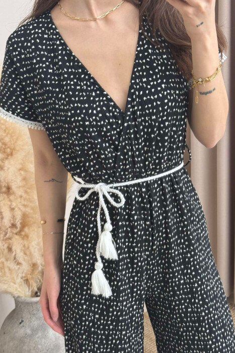 PATTERN WOMAN JUMPSUIT BLACK/ E ZEZE - 3