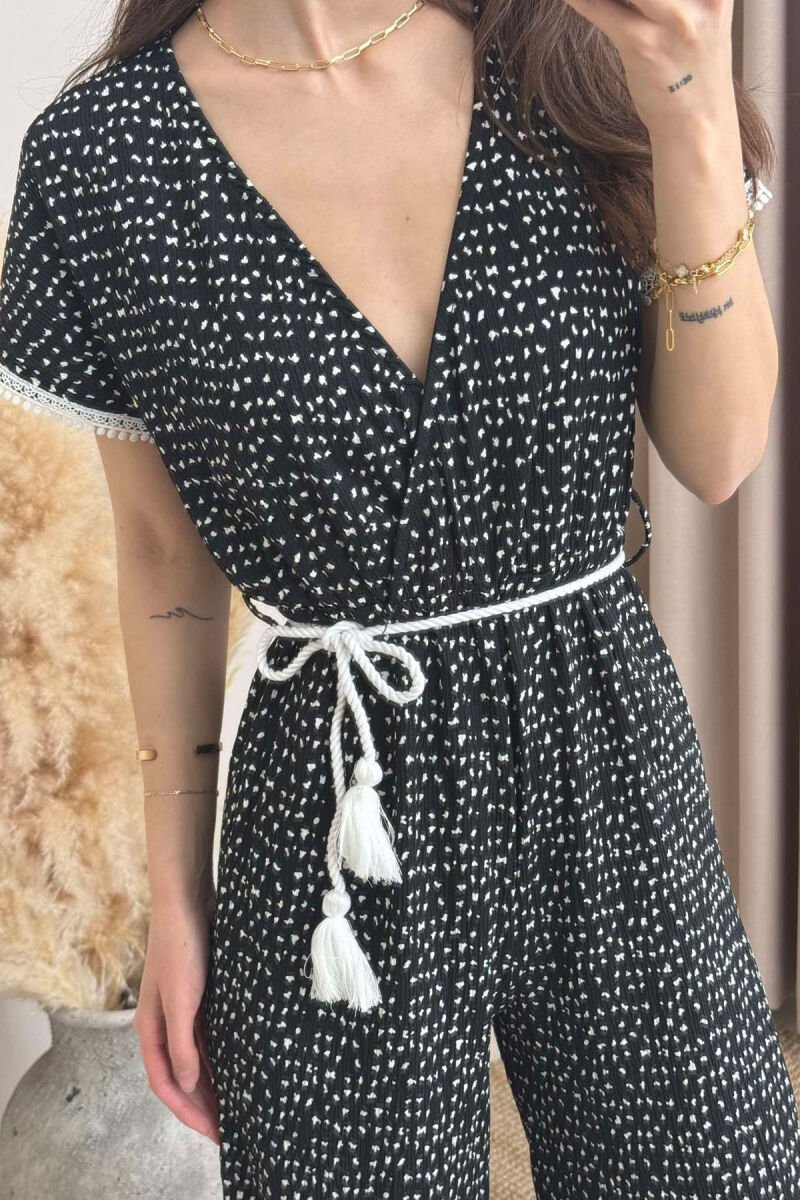 PATTERN WOMAN JUMPSUIT BLACK/ E ZEZE - 3