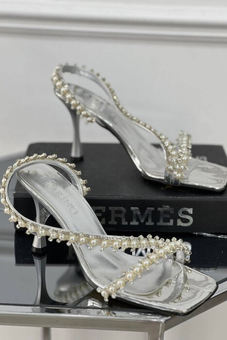 PEARLS STONES WOMAN HEELS GREY/GRI 