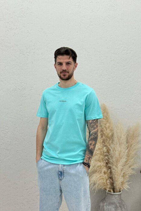 PERFORMANCE WRITTING SIMPLE MEN T-SHIRT BABY BLUE/BLU BY 