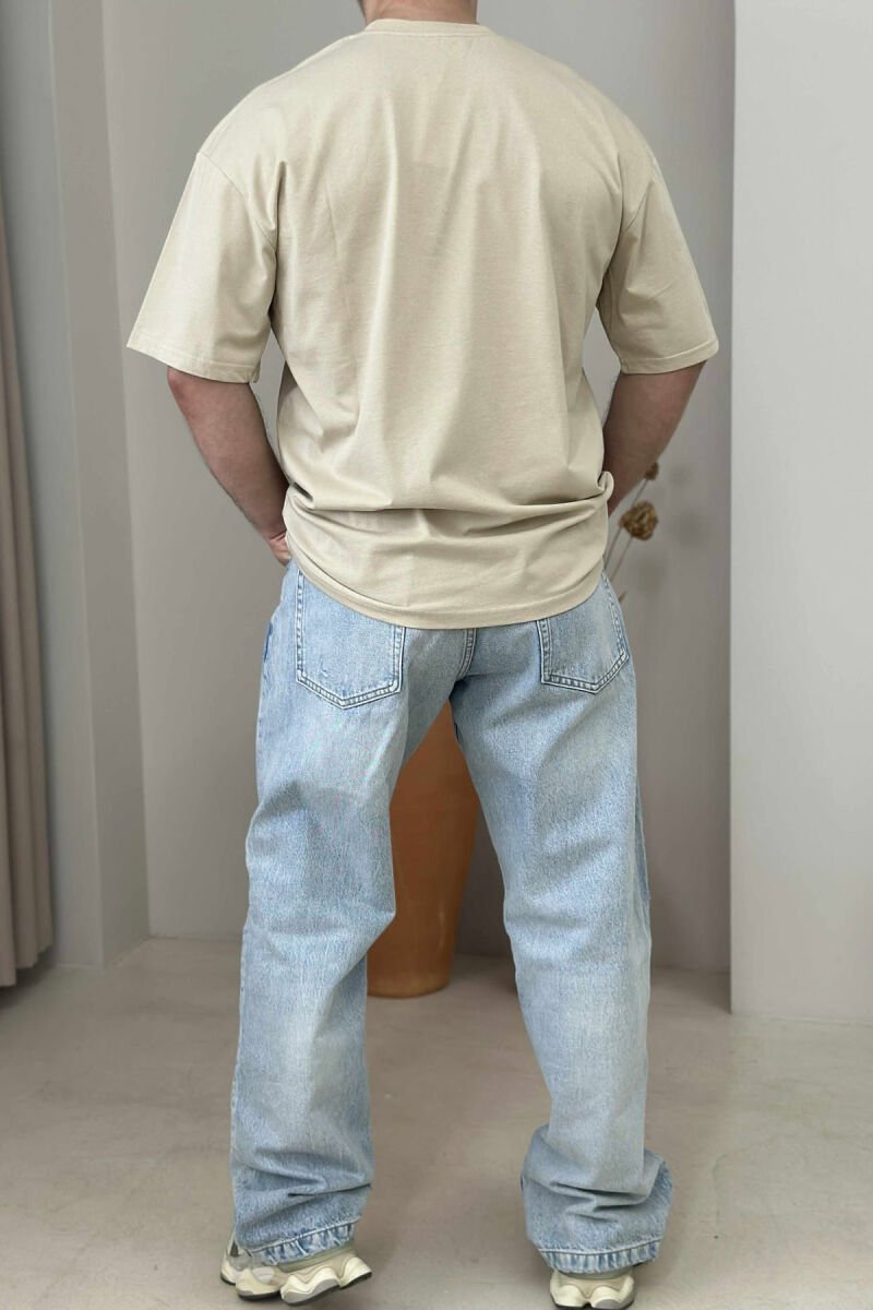 PERFORMANCE WRITTING SIMPLE MEN T-SHIRT BEIGE/BEZHE - 2