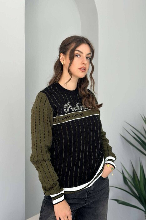 PICKSTOWN SIGNATURE WOMAN SWEATER GREEN/JESHILE - KLAUDIO FASHION