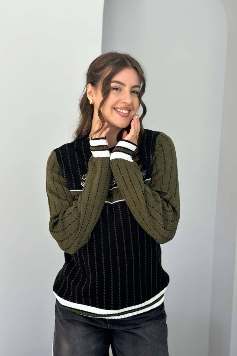 PICKSTOWN SIGNATURE WOMAN SWEATER GREEN/JESHILE - 4