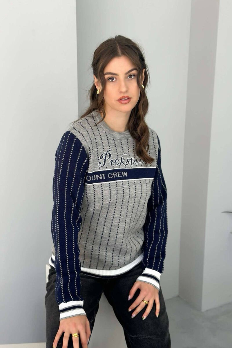 PICKSTOWN SIGNATURE WOMAN SWEATER GREY/GRI - 3