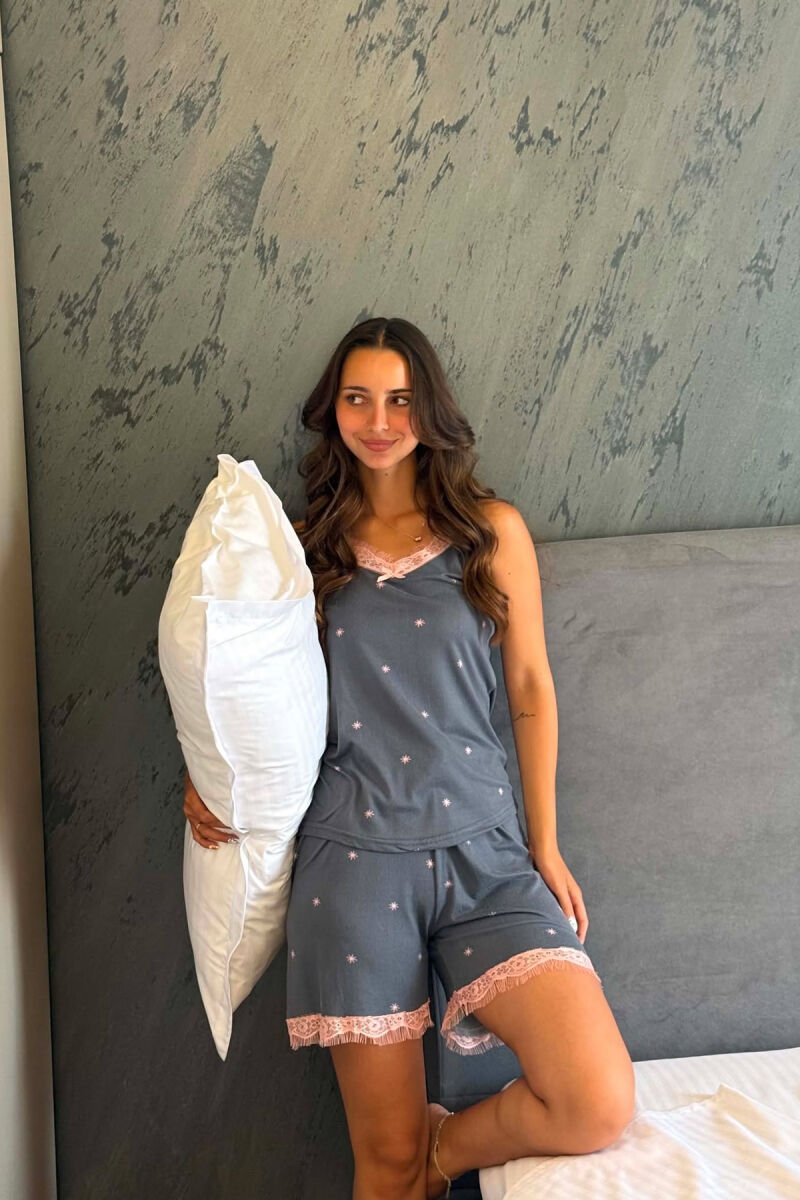 PINK DETAILS WOMEN PYJAMAS GREY/GRI - 2
