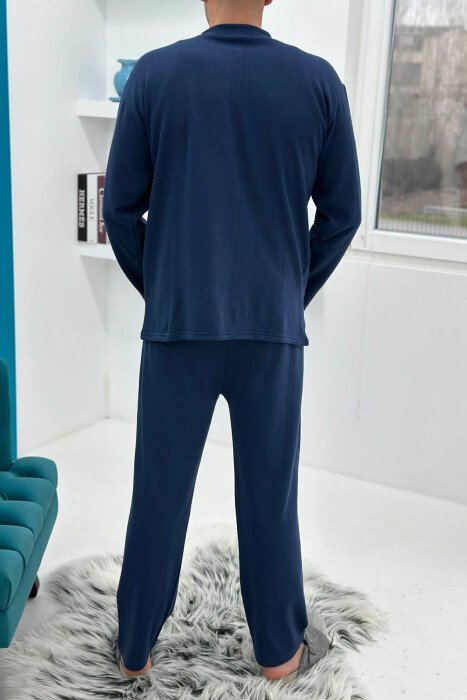 PIZHAME BLUZE E THJESHTE ME BUTONA + TUTA PER MESHKUJ NE NGJYRE BLU - 3