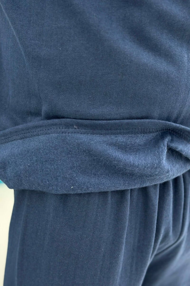 PIZHAME BLUZE E THJESHTE ME BUTONA + TUTA PER MESHKUJ NE NGJYRE BLU - 5