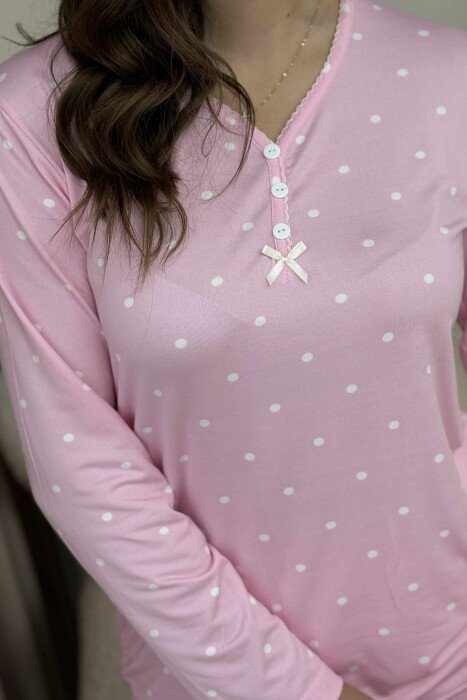 PIZHAME BLUZE ME DIZAJN ME PIKA+TUTA PER FEMRA NE NGJYRE ROZE - 5