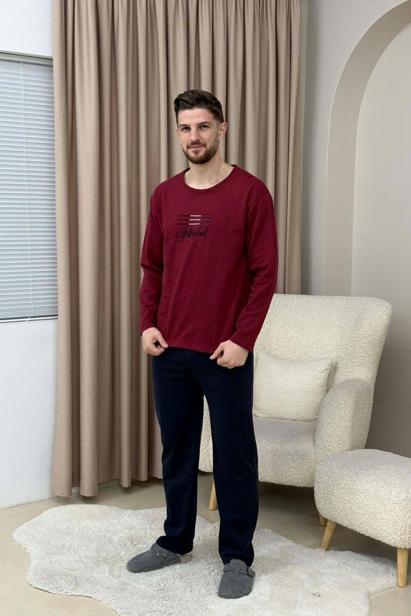 PIZHAME BLUZE ME LOGO ISTAMBUL+TUTA PER MESHKUJ NE NGJYRE VISHNJE - 1