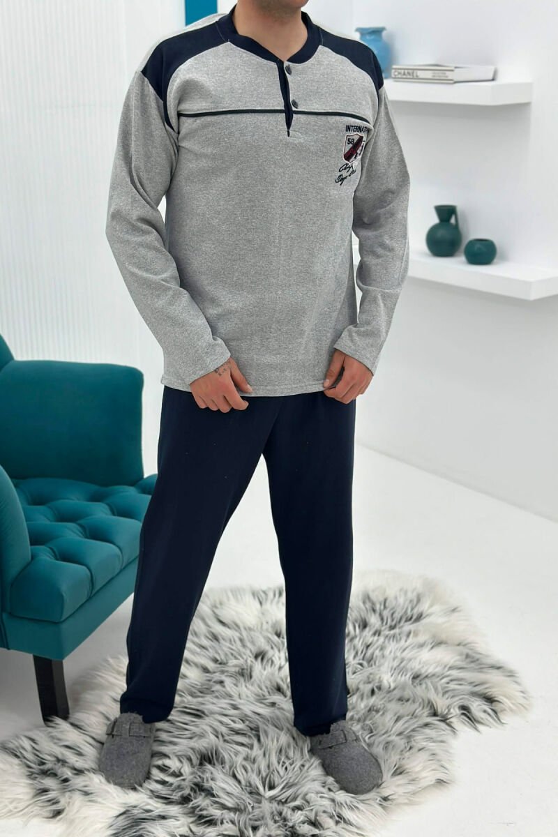 PIZHAME BLUZE ME LOGO TE VOGEL + TUTA PER MESHKUJ NE NGJYRE GRI - 2