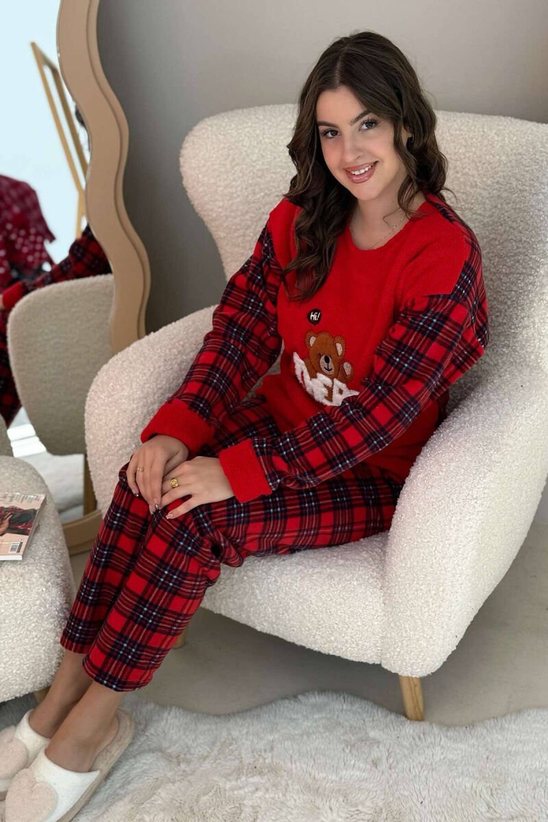 BEAR IMAGE WOMEN PYJAMAS RED/E KUQE - 2