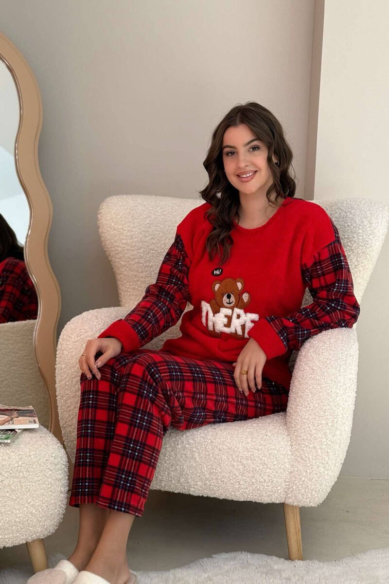BEAR IMAGE WOMEN PYJAMAS RED/E KUQE - 6