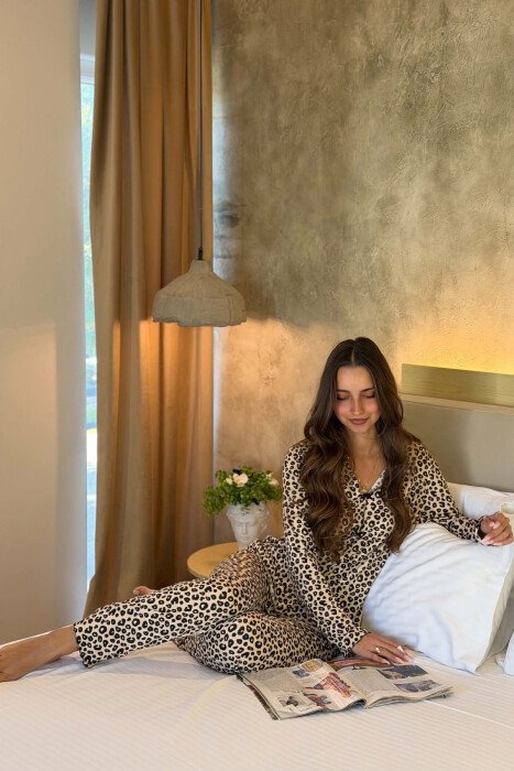 PIZHAME ME DIZAJN LEOPARD KEMISHE + TUTA PER FEMRA - 2