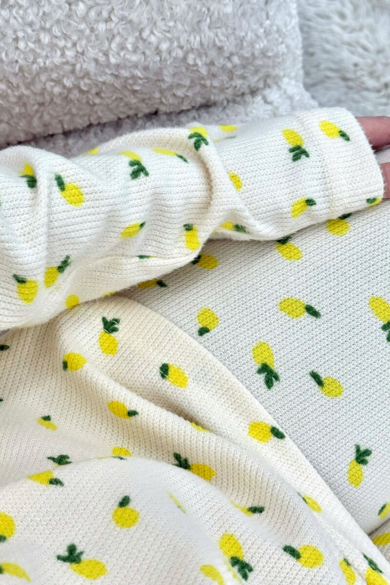 PIZHAME ME DIZAJN ME LIMON BLUZE + TUTA PER FEMRA NE NGJYRE TE VERDHE - 6
