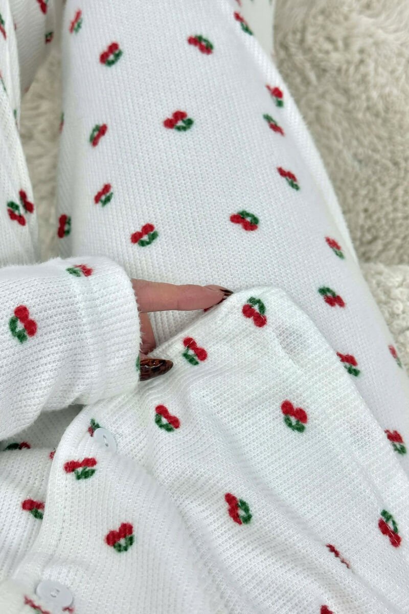 PIZHAME ME DIZAJN ME QERSHI KEMISHE+TUTA PER FEMRA NE NGJYRE TE BARDHE - 4