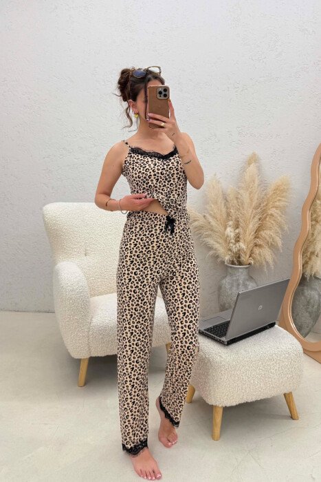 PIZHAME ME DIZJAN LEOPARD KANATJERE + TUTA PER FEMRA - 2