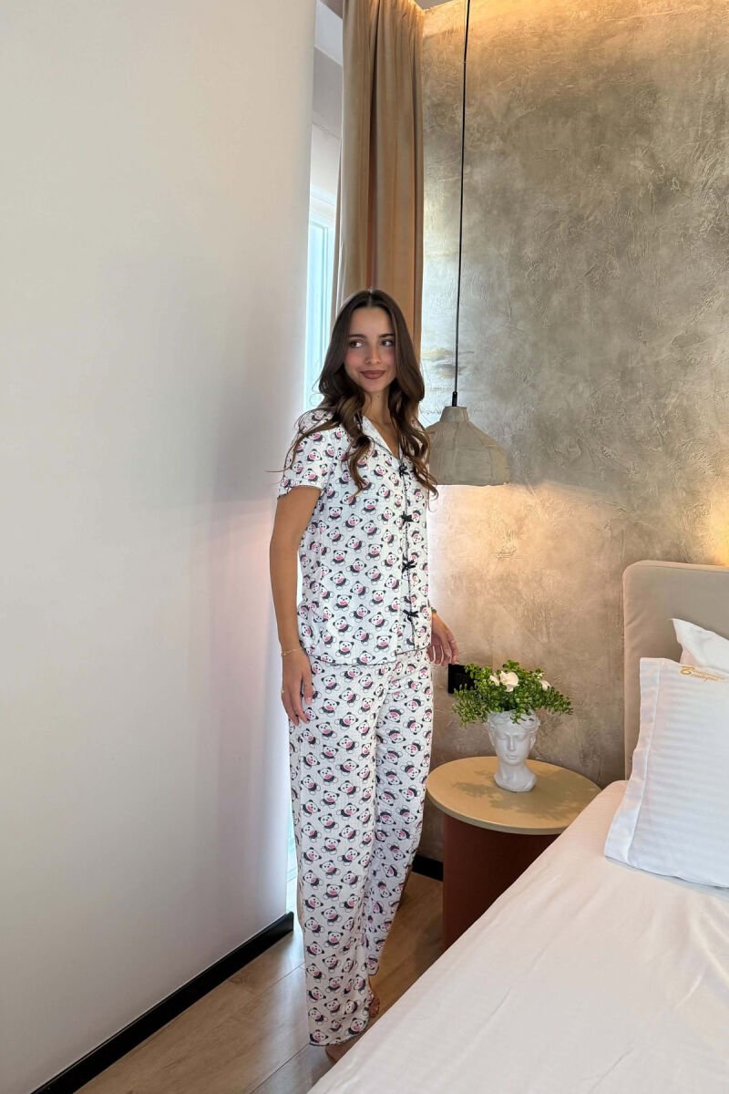 PIZHAME ME DIZJAN ME ARUSH KEMISHE + TUTA PER FEMRA NE NGJYRE TE BARDHE - 4