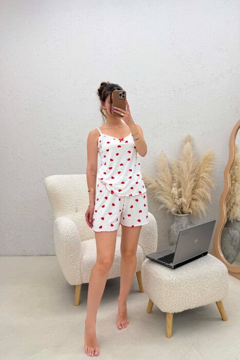 PIZHAME ME DIZAJN ZEMRASH KANATJERE + TUTA PER FEMRA NE NGJYRE TE BARDHE - KLAUDIO FASHION