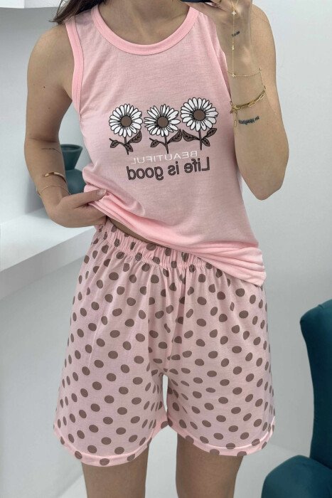 PIZHAME ME LULE KANATJERE+ TUTA TE SHKURTA PER FEMRA NE NGJYRE ROZE - 3
