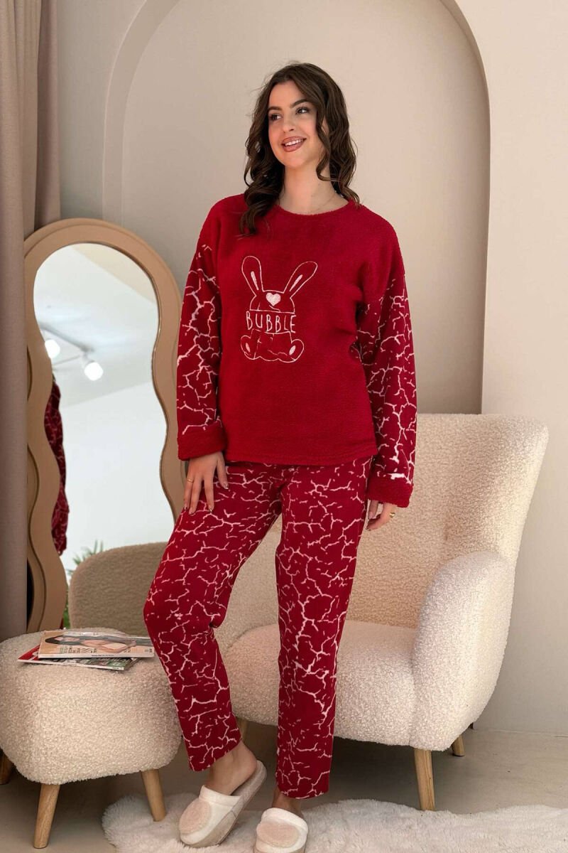 RABBIT DESIGN WOMEN PYJAMAS RED/E KUQE - 3