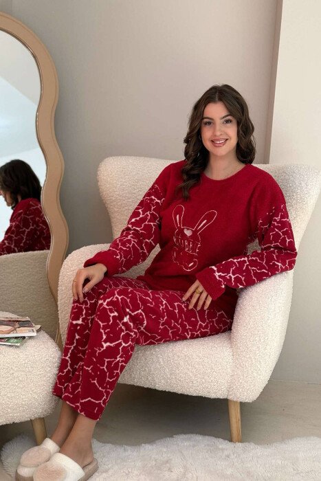 RABBIT DESIGN WOMEN PYJAMAS RED/E KUQE - 4