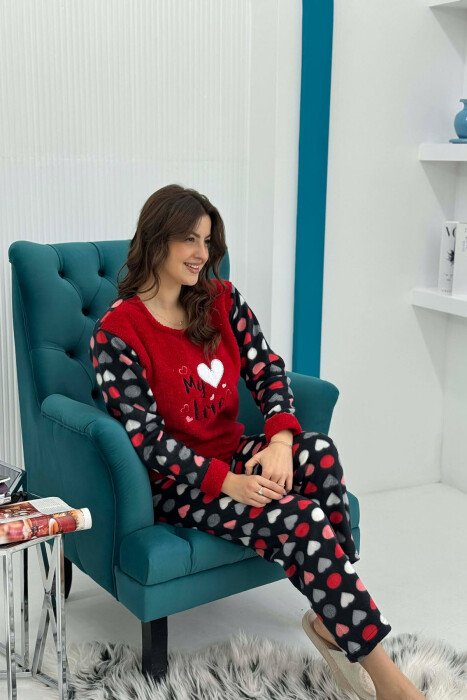 PIZHAME POLARE ME ZEMËR PËR FEMRA NË NGJYRËN E KUQE 
