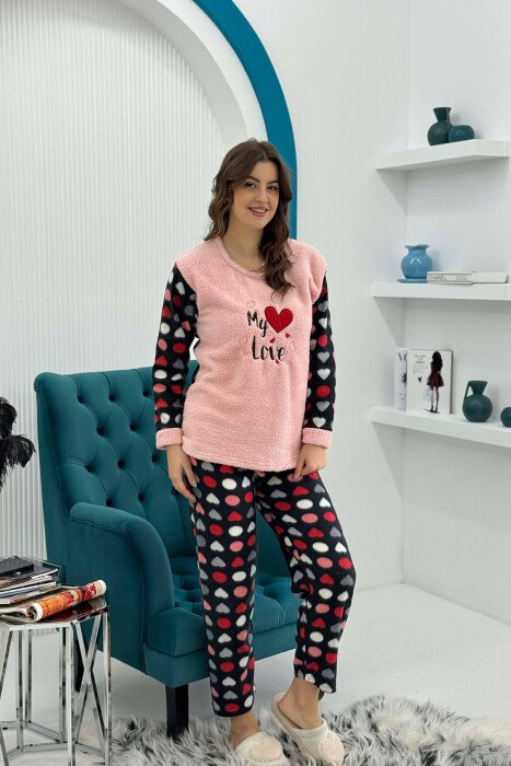 PIZHAME POLARE ME ZEMËR PËR FEMRA NË NGJYRËN ROZË - KLAUDIO FASHION