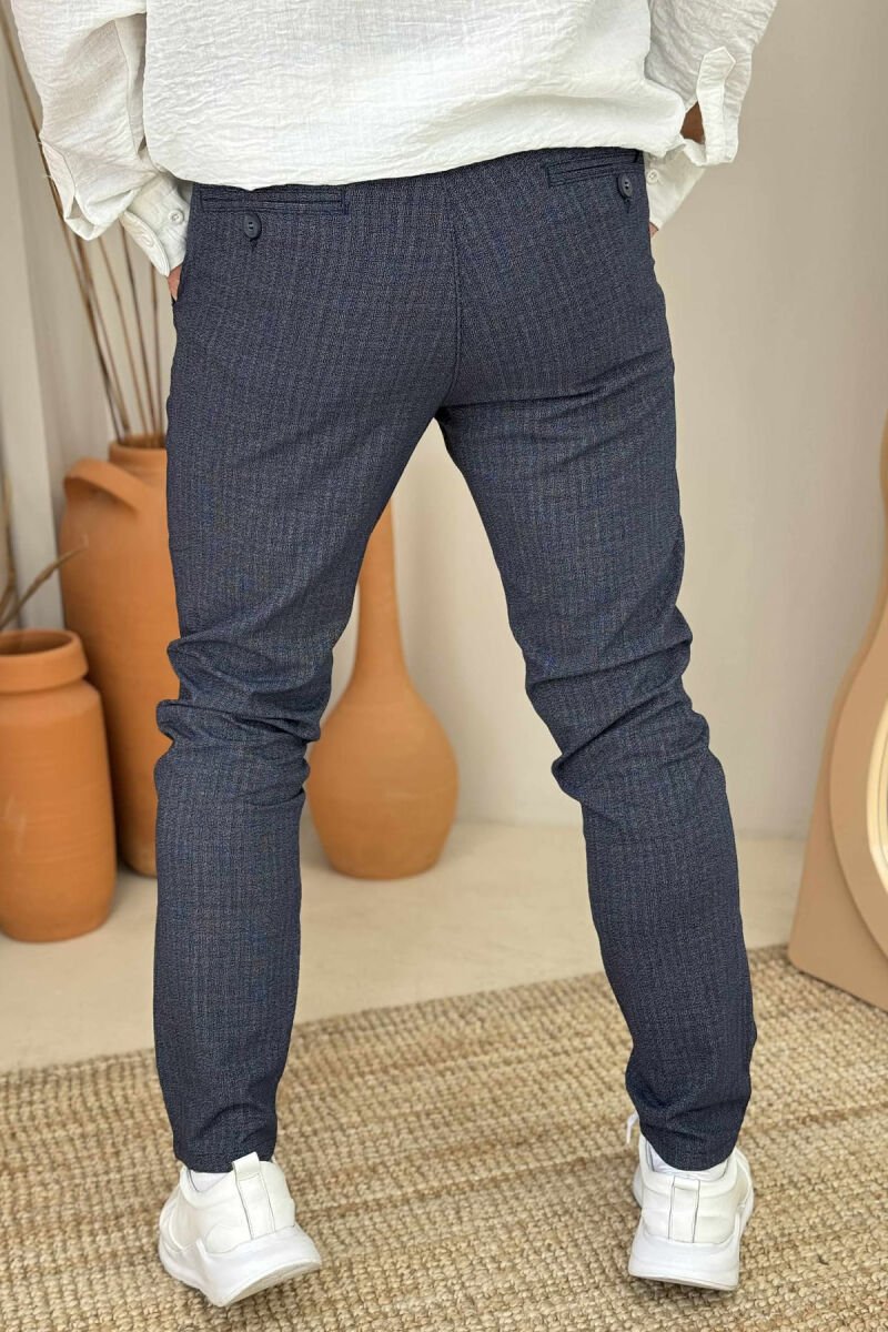 PLAID DESIGN CLASSIC MEN PANTS LIGHTBLUE/BZ - 5