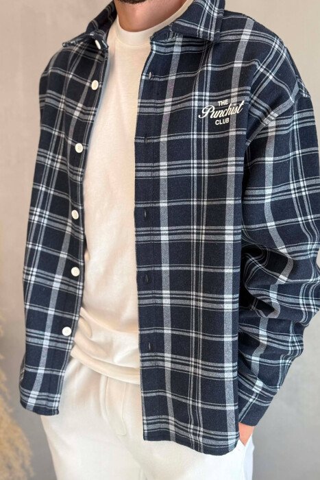 PLAID DESIGN MEN SHIRT BLUE/BLU - 4