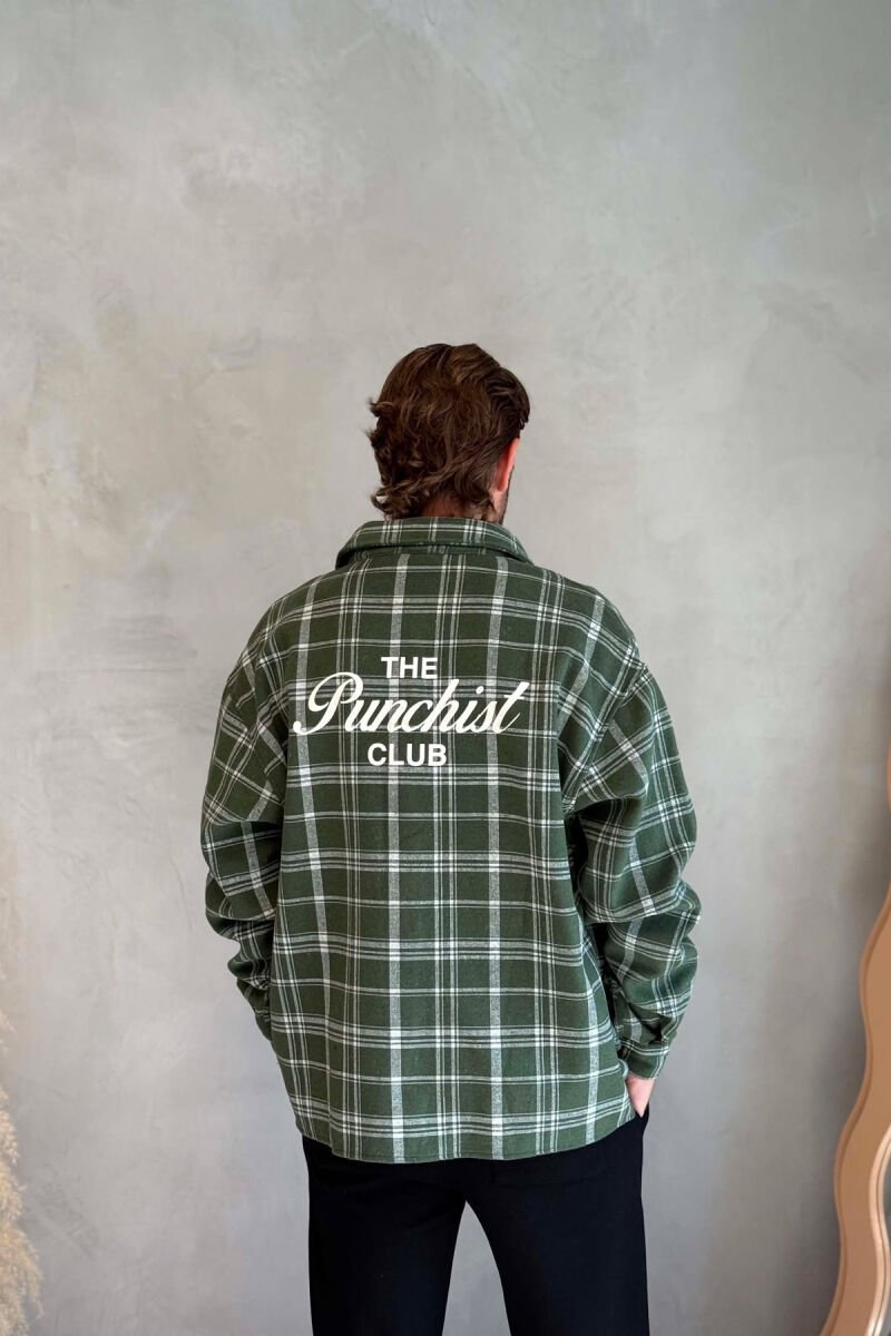 PLAID DESIGN MEN SHIRT GREEN/JESHILE - 2