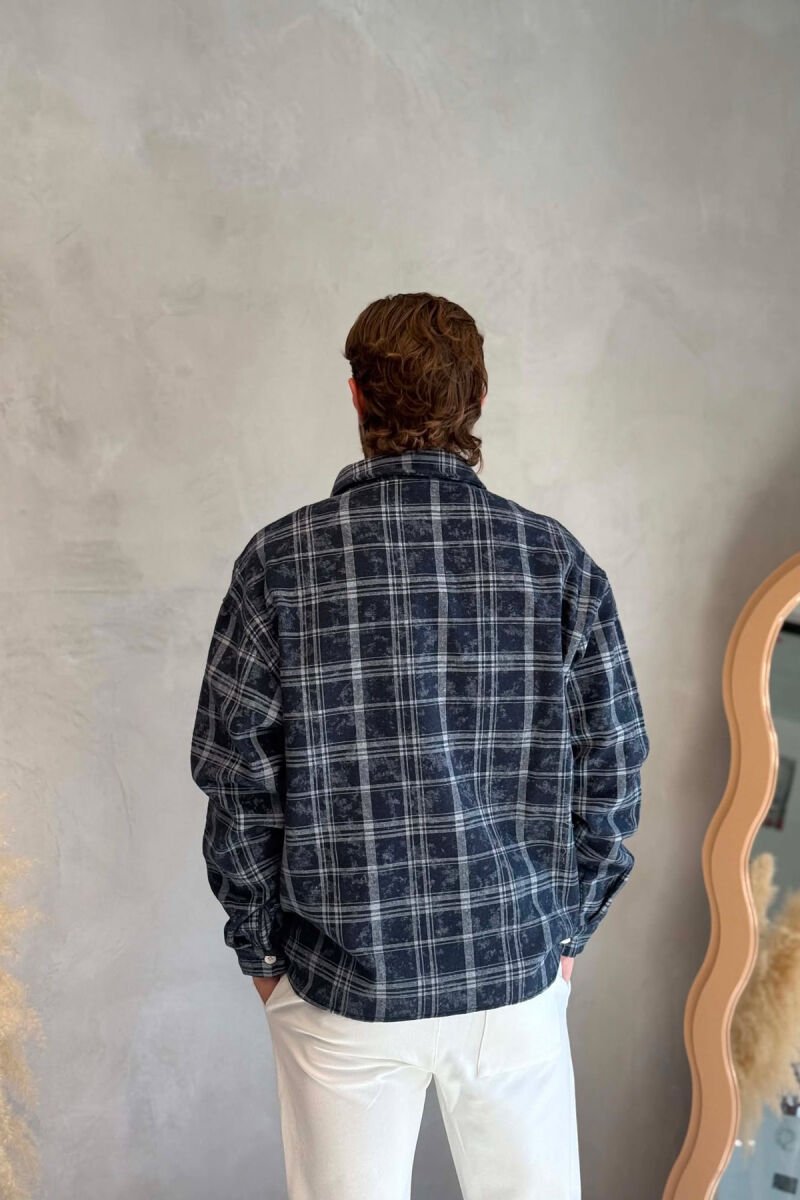 PLAID DESIGN SIMPLE MEN SHIRT BLUE/BLU - 2