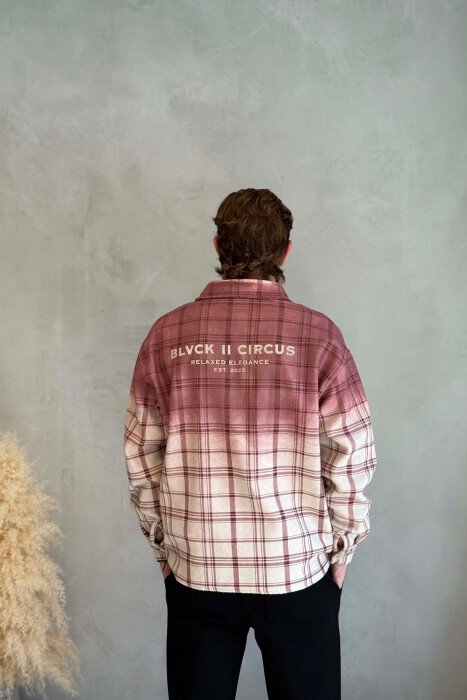 PLAID DESIGN SIMPLE MEN SHIRT VINEGAR/UTHULL - 2