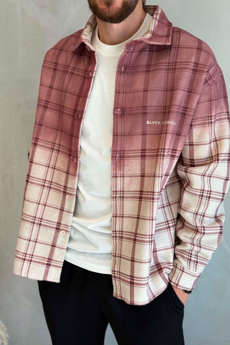 PLAID DESIGN SIMPLE MEN SHIRT VINEGAR/UTHULL - 4