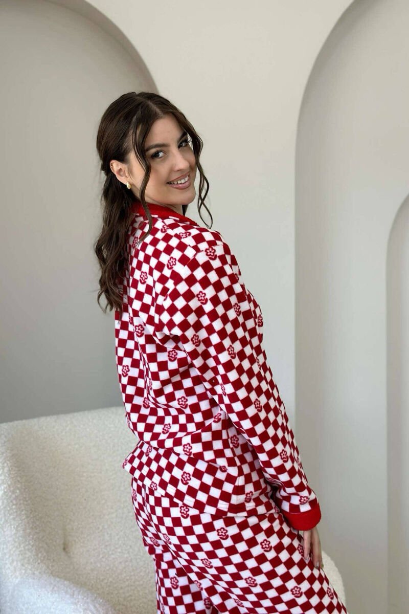 PLAID WOMEN PYJAMAS WHITE-RED/BAKU - 4