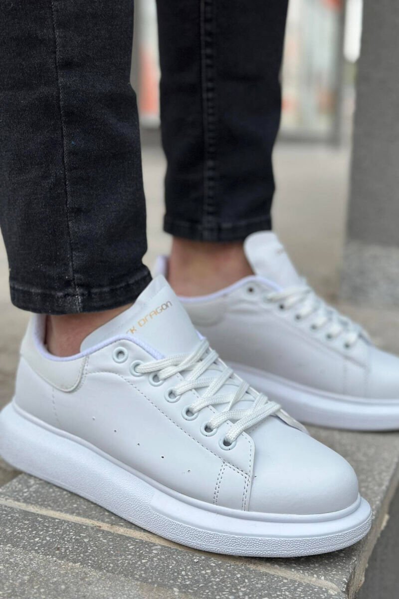 PLATFORM LACING MEN SNEAKERS WHITE-E BARDHE - 1